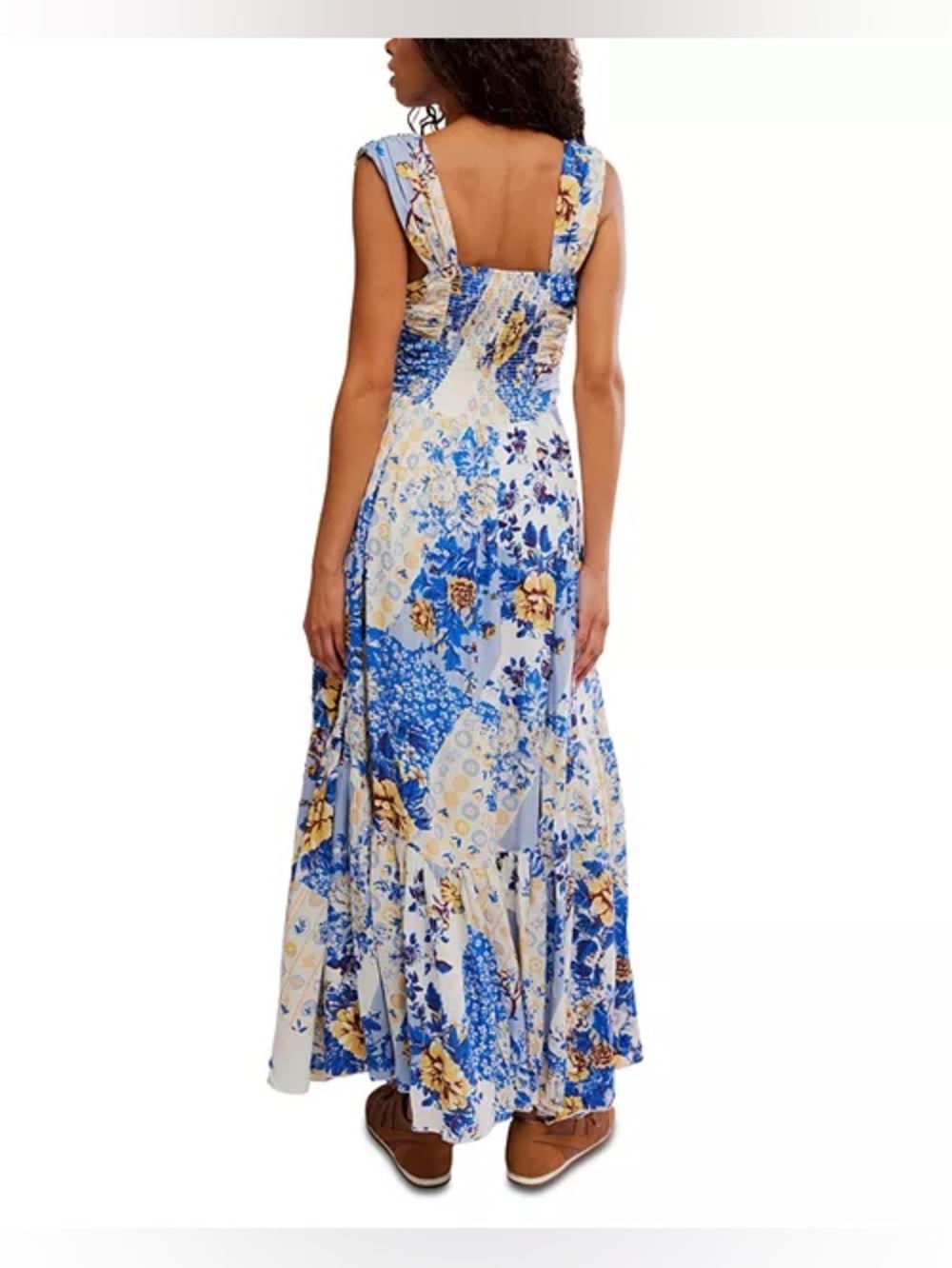 Free People Sasha Floral Mesh Floral Patchwork Maxi Dress Size XLarge DL2 - Picture 4 of 16